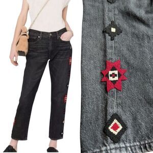 authentic Ralph Lauren Beaded embroidered Jeans 26 Small